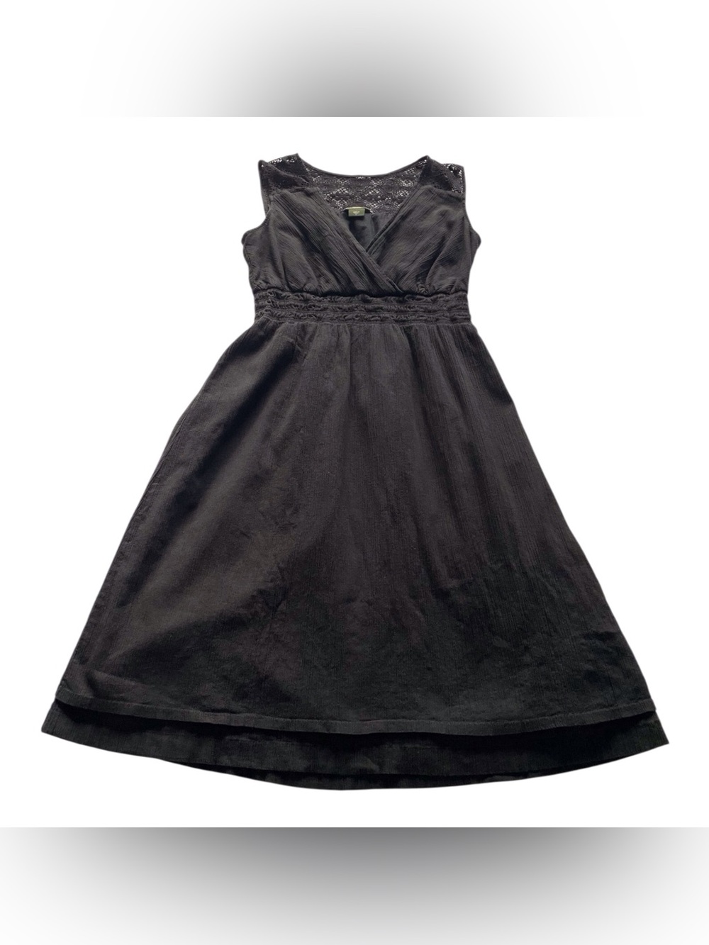Eddie Bauer Black Sleeveless Lace Trim Lining Women's Dress, 6 - Picture 11 of 12